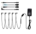 AZOR DC 9V Guitar Pedal Power Supply Adapter with 5 Way Daisy Chain Cables Fit for 9V DC 1A (1000mA) Negative Tip Guitar Effect Pedal
