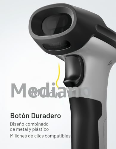 Inateck 2D Bluetooth Barcode Scanner, Portable 1D 2D Wireless USB Barcode Reader, 1 Charge 3 Months, Barcode Reader with AI, App and SDK, Fast and Accurate Scanning, BCST-72