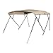 MSC 3 Bow 4 Bow Bimini Top Boat Cover with Rear Support Pole and Storage Boot(Beige, 4 Bow 8'L x 54