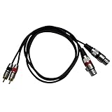Seismic Audio SAXMRM-2x5 Dual XLR Female to Dual RCA Male 5-Feet Patch Cable