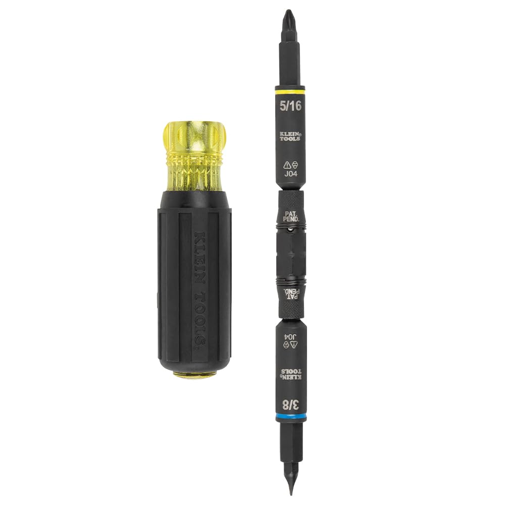 Photo 1 of Klein Tools 32527HD KNECT 11-in-1 HVAC Multi-Bit Screwdriver/Nut Driver, Impact Rated with Phillips, Slotted, Square, and Schrader Bits