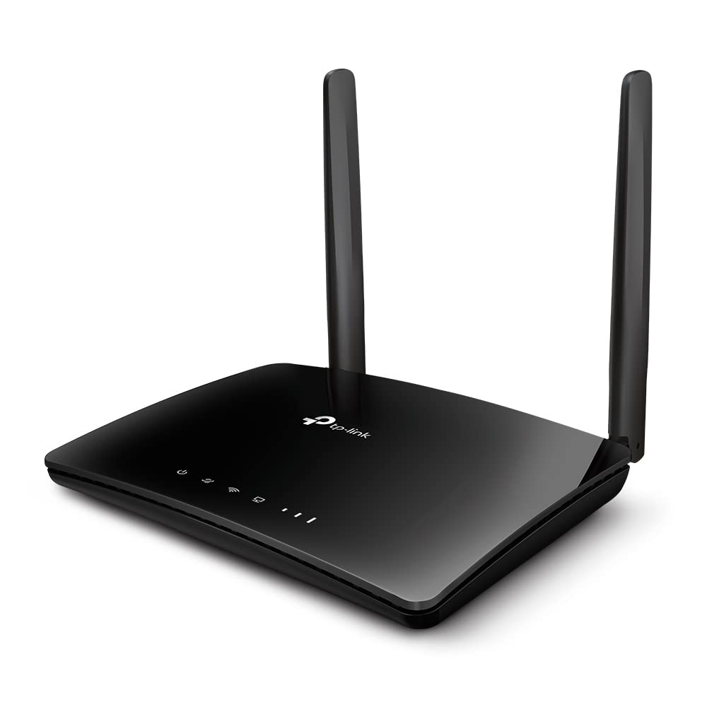 TP-Link TL-MR6400 4G LTE WiFi Router, SIM Card Slot, 4G Router, 4 LAN Ports, Up to 32 Devices, 2 Antennas, Plug&Play, Parental Controls, Home/Remote, QoS Priority, WAN Connection Backup
