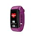 Fitness Tracker, Smart Band with Heart Rate and Blood Pressure Monitor, Activity Tracker,IP67 Waterproof, Pedometer, Sleep Monitor, OLED, Bluetooth 4.0, Compatible with Android and IOS (purple 1)