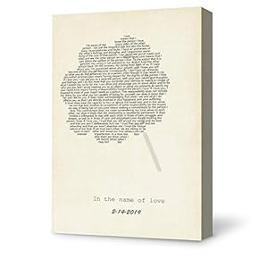 Canvas Wall Art for Living Room,Bedroom Home Artwork Paintings Love Poems Ready to Hang - 12x18 inches
