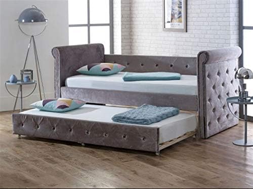 Limelight Zodiac Plush Silver Daybed 3FT Single Guest Bed