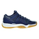 AJ men's Air Jordan XI Retro 11 Low OG Midnight Navy Blue Gum Brown 528895-405