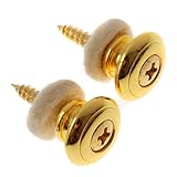 gold Mushrooms head Guitar Strap buttons guitar parts