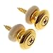 Kmise A1136 Mushrooms Head Guitar Strap Buttons Locks Gold Guitar Parts, 2 Pairs of 2 Piece