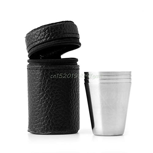 Mug Beer - Stainless Steel 4pcs Outdoor Camping Mini Cup Mug Drinking Coffee Beer With Case Dinnerware Serving - Tumbler Tree Colorado Beer Coffee Pink Hooks Cover Printing Holder Rambler Disne