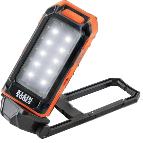 Photo 1 of Klein Tools 56403 LED Light, Rechargeable Flashlight / Worklight with Kickstand, Magnetic Mount, and Carabiner, Charges Small Electronics, for Work, Camping