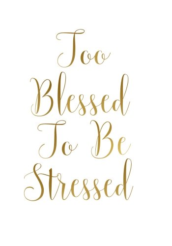 Too Blessed To Be Stressed Notebook (7 x 10 Inches): A Classic 7x10 Inch Ruled Journal/Composition Book to Write In for Bible Study, Journaling and Other Great Gifts for Women and Teen Girls