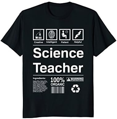 Mens Science Teacher Contents T-Shirt | Gift For Science Teacher XL Black