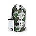 Vulpes Blue Camo Vinyl Coated Waterproof Dry Bag - Holds up to 15L - 500D Fabric - Adjustable Shoulder Strap - Ideal for The Beach, Hiking, Swimming and More