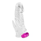 Oomph!crystal Transparent G-spot Massager Vibrating Penis Sleeves Cock Ring