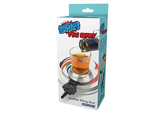 Barbuzzo Middle Finger Spin the Shot - Drinking Game with Attitude - Pour a Shot, Spin the Finger & See Who Drinks - Includes 2 Ounce Shot Glass - Great Gift for Home Get Togethers, Parties, Tailgates