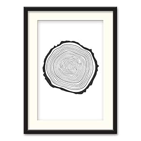 Black Paper Framed for Living Room Bedroom Abstract...