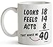 40th Birthday Gifts For Women Forty Years Old Men Gift Mugs Happy Funny 40 Mens Womens Womans Wifes Female Man Best Friend 1983 Male Mug Unique Ideas 83 Woman Wife Gag Dad Cute Girls Guys Good Husband