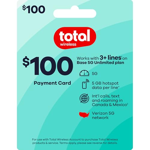 Total Wireless $100 - Payment Card