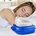 Anti Snoring Device, Silicone Snoring Mouthpiece, Night Guard for Comfortable Sleep Snoring Solution, Professional Sleeping Aid Relieve Snore for Men Women（1 Mouthpiece, 4 Different Sizes Nose Vents）