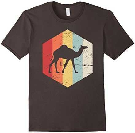 Mens Retro Camel T-Shirt Large Asphalt