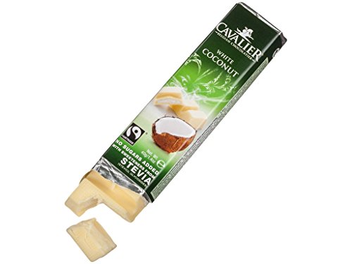 Cavalier Stevia White Coconut Schokoladenriegel 40 g – Bild 3