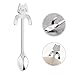 Spoon Cat Spoon Cute Spoon Feb 7 Stainless Steel Cat Kitten Design Coffee/Dessert/Drink/Mixing/Milkshake Spoon Tableware Flatware Gadgets Scoop Ladle Spoons-Set of 4