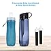 Rhodesy Replacement Filter Compatible for Brita Water Bottle 6 Count Brita Hard Sided Filtered Premium Filtering Stainless Steel Sport Water Bottle Filter Replacement BPA Free Black