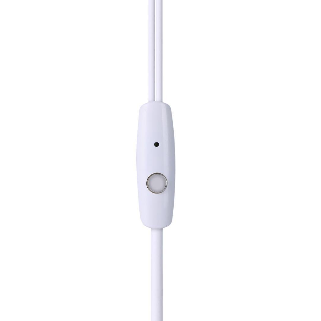 CHIGANT General Filaire écouteurs Intra-Auriculaires Musique Jeu téléphone Écouteurs Super avec Micro Wired Casques, Blanc, 1.2m/47.2inch
