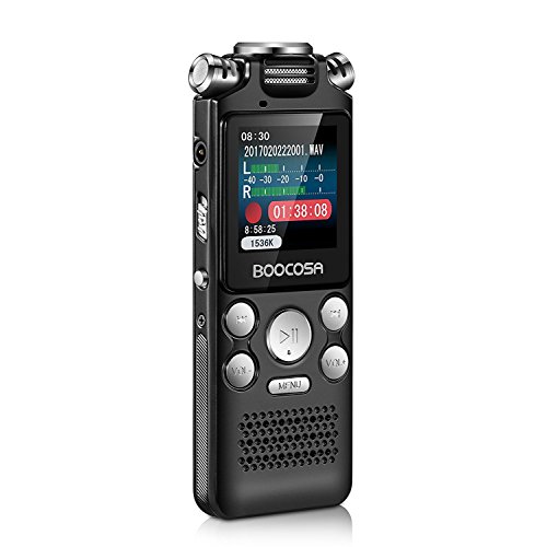 Voice Recorder - 8GB Audio Sound Recorder – Portable Rechargeable Dictaphone Recorder with Playback Noise Cancellation, A-B Repeat, Sleep Timer, MP3 Player