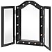 Best Choice Products Lit Tabletop Tri-Fold Vanity Mirror w/LED Lights (Black)