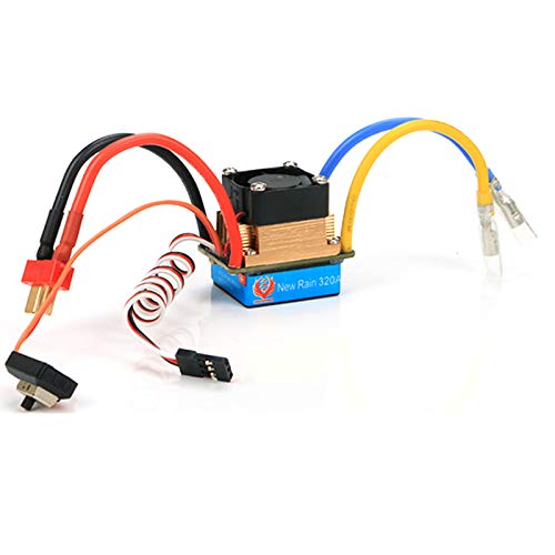 Electronic Speed Controller, POWERTOOL Waterproof 320A Brushed ESC RC DIY Accessory for Remote Control Car (1Pcs)