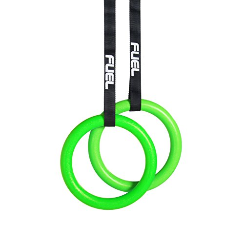 Fuel Pureformance Gymnastic Rings with Straps - Heavy Duty for Cross Training, Gymnastics, Strength & Fitness Training