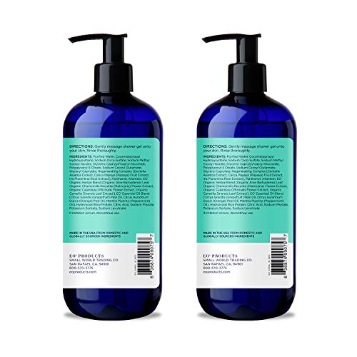 EO Body Wash, Grapefruit Mint, 16 Ounce, 2 Count