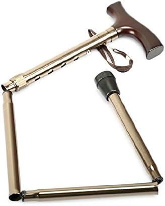G&amp;M Walking Sticks Telescopic Folding Adjustable Walking Stick for The Elderly Walker Non-slip Solid Wood Handle