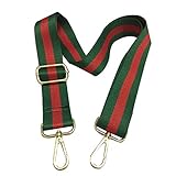 Seearay Crossbody Bag Strap Replacement Handbags Strap Universal Purse Guitar Strap Adjustable Shoulder Strap (Green+Red)
