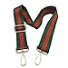 Seearay Crossbody Bag Strap Replacement Handbags Strap Universal Purse Guitar Strap Adjustable Shoulder Strap (Green+Red)