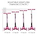 ChromeWheels Scooters for Kids, Deluxe Kick Scooter Foldable 4 Adjustable Height 150lb Weight Limit 3 Wheel, Lean to Steer LED Light Up Wheels, Best Gifts for Girls Boys Age 3-12 Year Old, Pink