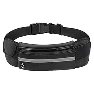 Heuptas heuptas riem geld voor hardlopen, joggen, fietsen, telefoon, sport, hardlopen, waterdichte heuptas – Pure Black