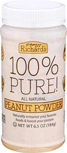 Crazy Richard’s - 100% All-Natural Peanut Powder, Powdered Peanut Butter, No Sugar Added, Non-GMO, Vegan Resealable Jar…