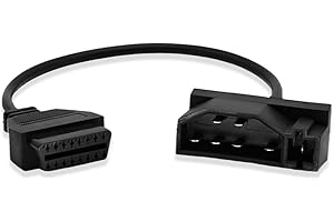 PARANNIC OBD1 to OBD2 Adapter Cable for Ford Vehicles OBD2 16Pin to OBD1 7Pin OBDII Car Diagnostic Connector Compatible with OBD II Diagnostic Scanner (7Pin for Ford)