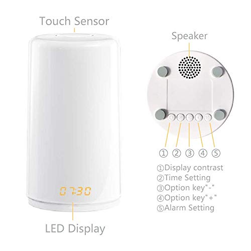 TITIROBA WakeUp Light, Sunrise Simulation Alarm Clock, Digital LED