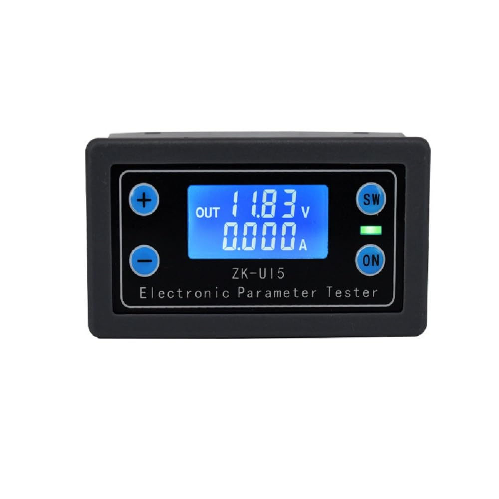Taikuwu Digital Multifunction LCD Voltmeter Ammeter - DC 5V-38V Battery Capacity Monitor, Voltage Current Power Tester, Discharge Controller with Overload Protection