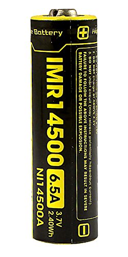 Nitecore IMR 14500 NI14500A 650mAh 6.5A 3.7V Li-Mn Rechargeable Battery Nitecore IMR 14500 NI14500A 650mAh 6.5A 3.7V Li-Mn Rechargeable Battery