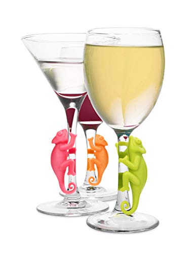 Fred SOCIAL CLIMBERS - Chameleon Wine Charms, Set of 6