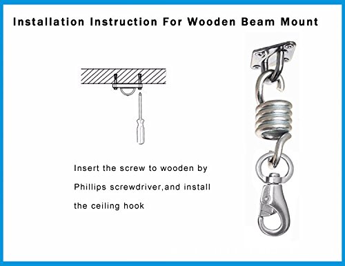 700 LB Hammock Hanging Kit Heavy Duty Ceiling Spring Hooks with Steel Wall Anchors for Swing, Chair, Yoga Exercise