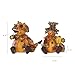 Goose Creek Polystone Table Decor Harvest Pumpkin People Dolls for Home Fall Decor, 2 ASST