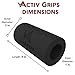 Activ Grips - Thick Bar Training Adapter [1 Set] w/ Bonus E BOOK // Fat Grip Attachment Fits On Barbell, Dumbbell, Cable Attachment For Extreme Muscle Growth - Strengthen Forearms, Biceps, Triceps