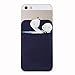 Magic Vosom Card Secure Holder Stick on Lycra Wallet Pouch Support iPhone Samsung Galaxy and Blu Smartphones Blue