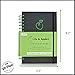 Life & Apples Meal Planner with Grocery List - Meal Prep, Menu Planning, Healthy Diet and Weight Loss Tracking, 1 Year Undated Food Journal 5 X 8 Inch Spiral Notebook, Green Spiral