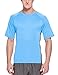 baleaf Men's Short Sleeve Sun Protection Rashguard Swim Shirt UPF 50+ Lake Blue M